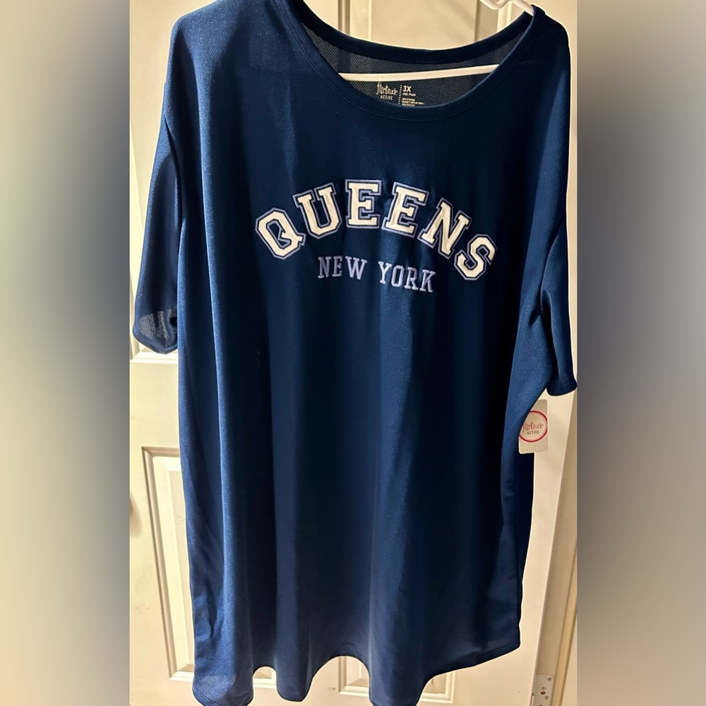 Blue juniors plus T-shirt dress. Size 3x